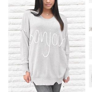 “Bonjour” Sweater